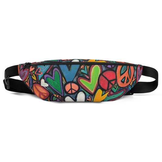 Fanny Pack " More Gratitude, More Love. More Peace" Artist Stara Art . Artist Tara Sinclair