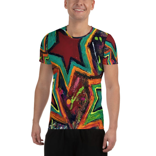 All-Over Print Men's Athletic T-shirt "5 Star"