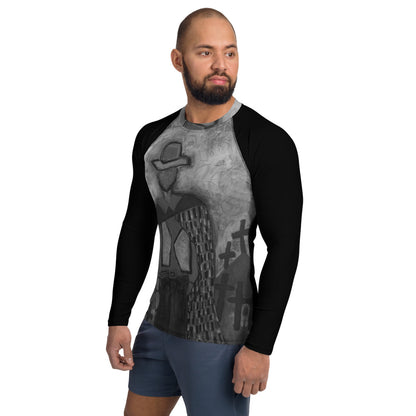 Men's Rash Guard "Outlaw" Original Art bt Tara Sinclair / Stara Art