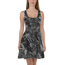 Load image into Gallery viewer, Skater Dress &quot;Black and White Hearts&quot; Artist Tara Sinclair/ Stara Art
