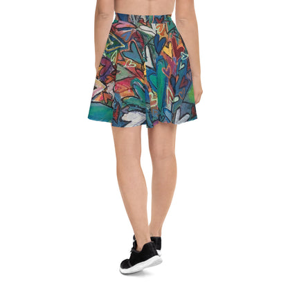 Skater Skirt "Think, Feel, Know, Be, Love" Artist Tara Sinclair / Stara Art