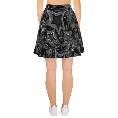 Skater Skirt " Black and White Stars"