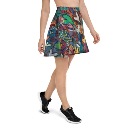 Skater Skirt "Think, Feel, Know, Be, Love" Artist Tara Sinclair / Stara Art