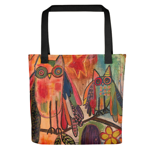 Tote bag" Owls at the Gate"