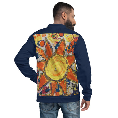 Unisex Bomber Jacket  "Sunburst" Original Art by Stara Art / Artist Tara Sinclair