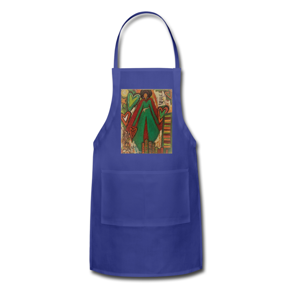 Adjustable Apron - royal blue