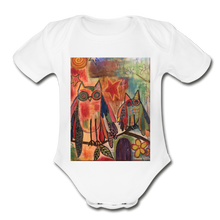 Load image into Gallery viewer, Organic Short Sleeve Baby Bodysuit - white
