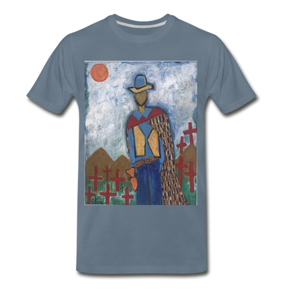 Men's Premium T-Shirt - steel blue