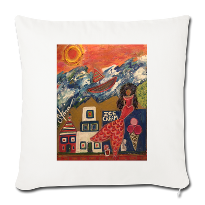 Throw Pillow Cover 18” x 18” - natural white