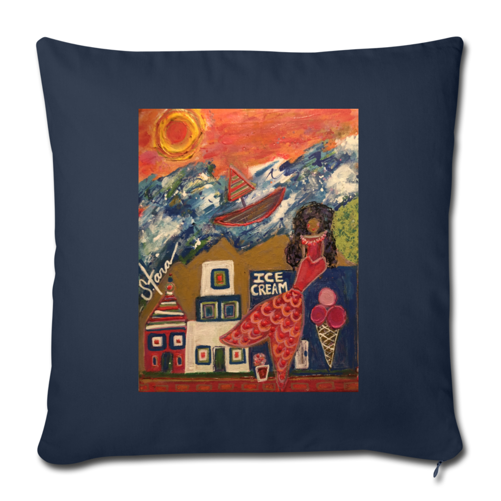 Throw Pillow Cover 18” x 18” - navy