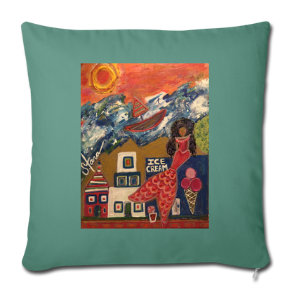 Throw Pillow Cover 18” x 18” - cypress green
