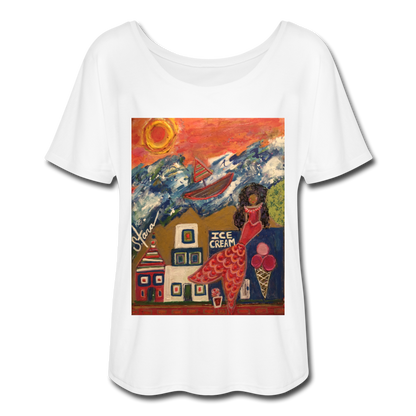 Women’s Flowy T-Shirt - white