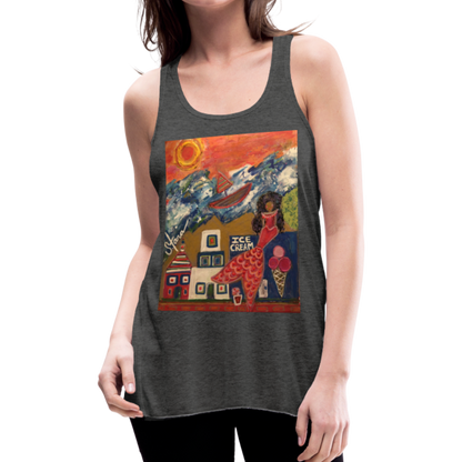 Women's Flowy Tank Top by Bella - deep heather