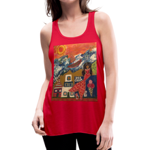 Load image into Gallery viewer, Women&#39;s Flowy Tank Top by Bella - red
