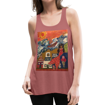 Women's Flowy Tank Top by Bella - mauve
