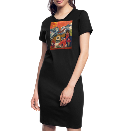 Women's T-Shirt Dress - black