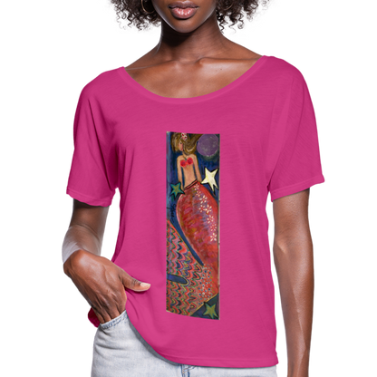 Women’s Flowy T-Shirt - dark pink