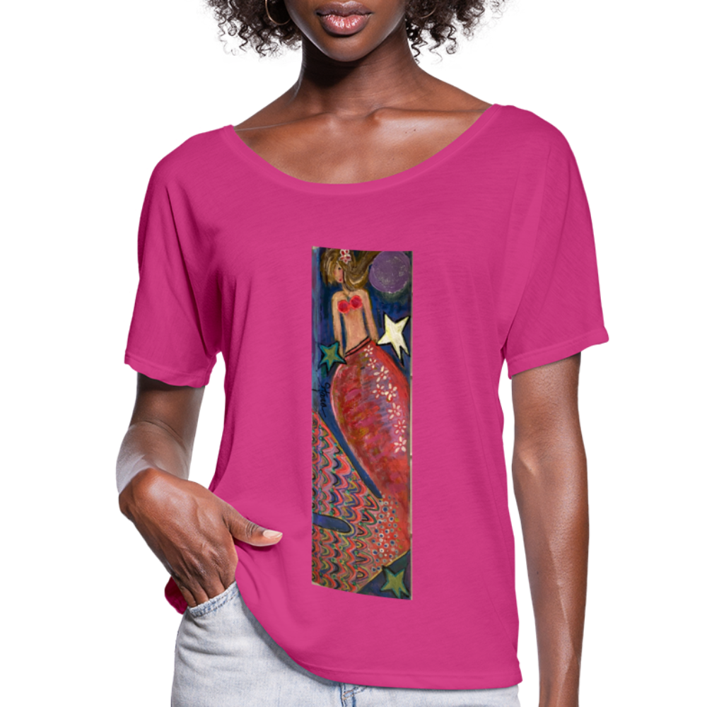 Women’s Flowy T-Shirt - dark pink