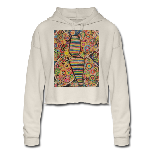 Women's Cropped Hoodie - dust