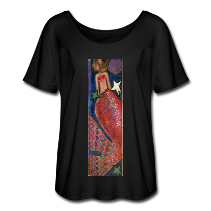 Women’s Flowy T-Shirt - black