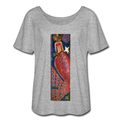 Women’s Flowy T-Shirt - heather gray