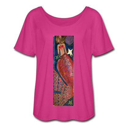 Women’s Flowy T-Shirt - dark pink