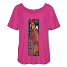 Load image into Gallery viewer, Women’s Flowy T-Shirt - dark pink
