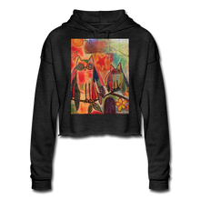 Load image into Gallery viewer, Women&#39;s Cropped Hoodie - deep heather
