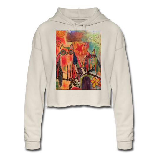 Women's Cropped Hoodie - dust