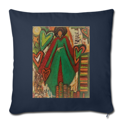 Throw Pillow Cover 18” x 18” - navy