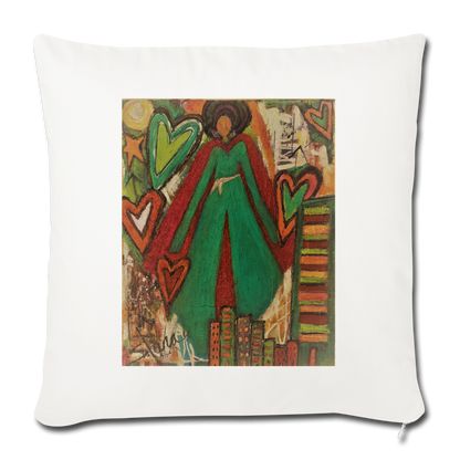 Throw Pillow Cover 18” x 18” - natural white