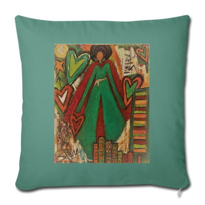 Throw Pillow Cover 18” x 18” - cypress green