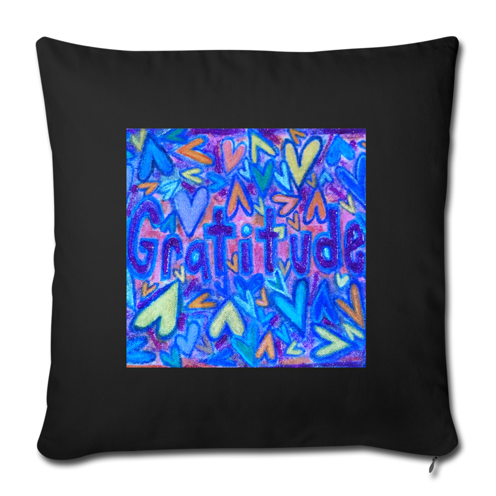 Throw Pillow Cover 18” x 18” - black