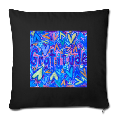 Throw Pillow Cover 18” x 18” - black