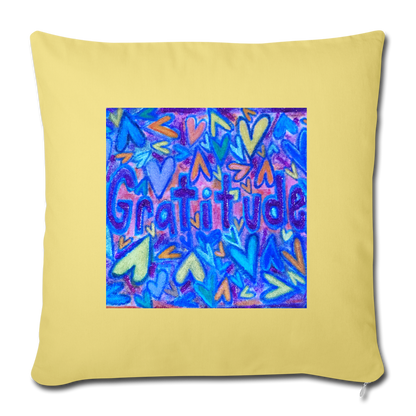 Throw Pillow Cover 18” x 18” - washed yellow