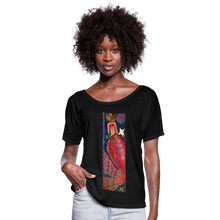 Load image into Gallery viewer, Women’s Flowy T-Shirt - black
