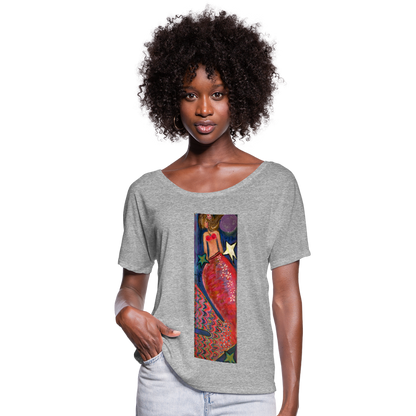 Women’s Flowy T-Shirt - heather gray