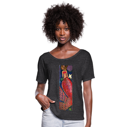 Women’s Flowy T-Shirt - charcoal gray