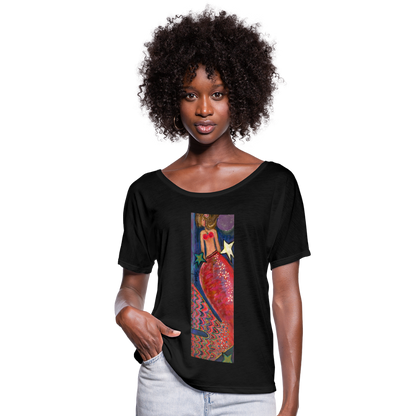 Women’s Flowy T-Shirt - black