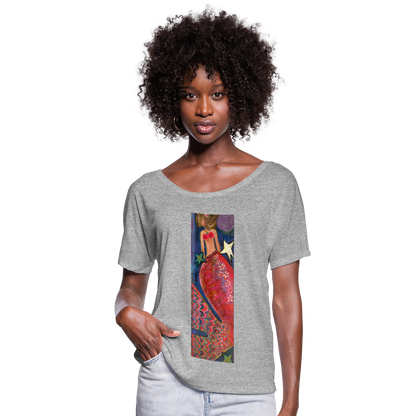 Women’s Flowy T-Shirt - heather gray