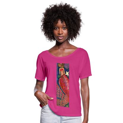 Women’s Flowy T-Shirt - dark pink