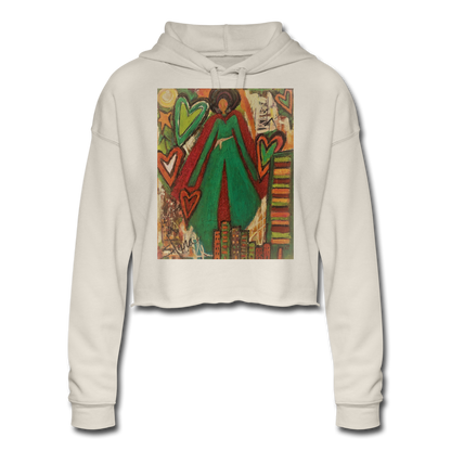 Women's Cropped Hoodie - dust