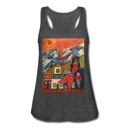 Women's Flowy Tank Top by Bella - deep heather