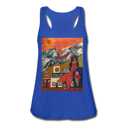 Women's Flowy Tank Top by Bella - royal blue