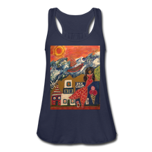 Load image into Gallery viewer, Women&#39;s Flowy Tank Top by Bella - navy

