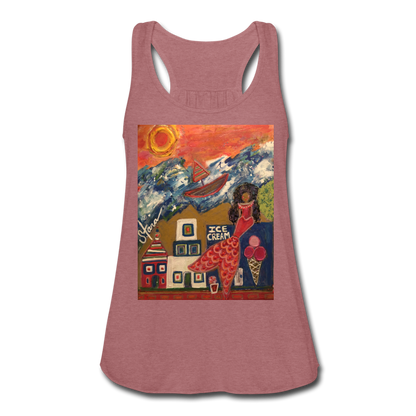 Women's Flowy Tank Top by Bella - mauve