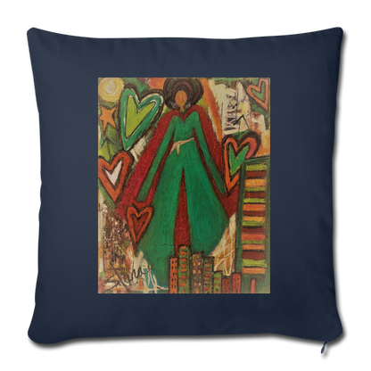 Throw Pillow Cover 18” x 18” - navy