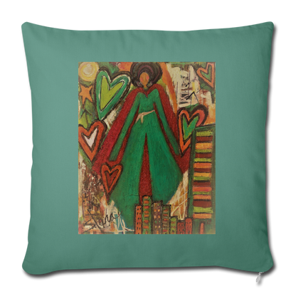 Throw Pillow Cover 18” x 18” - cypress green