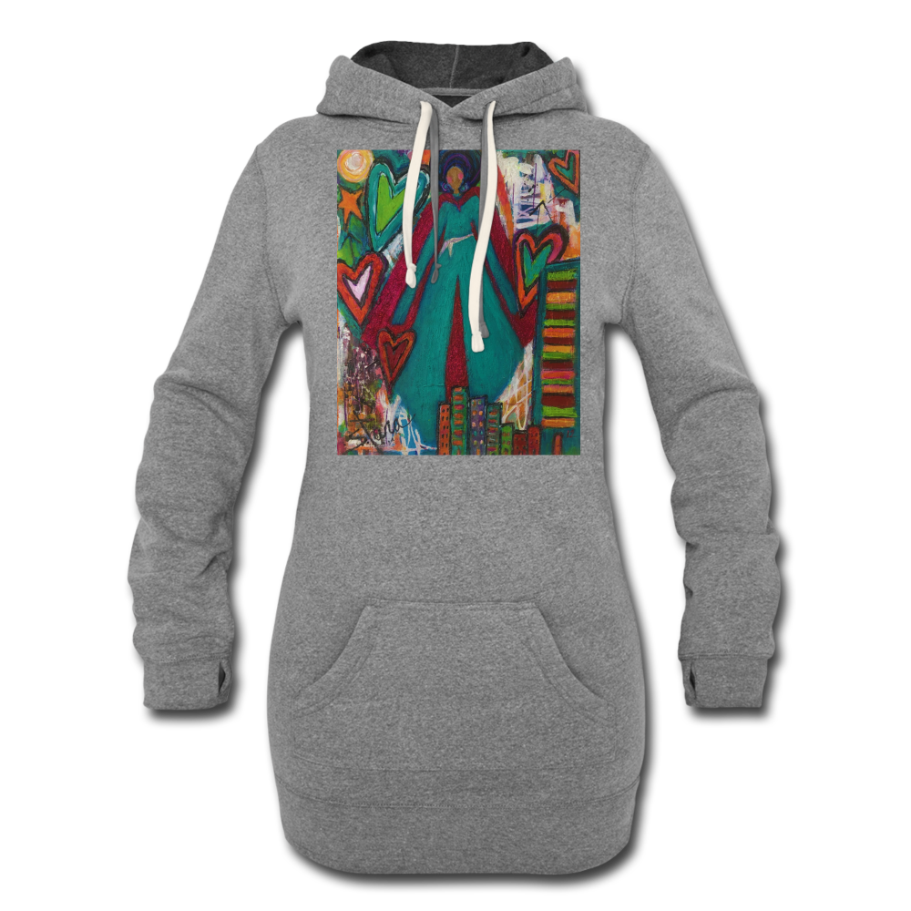 Women's Hoodie Dress - heather gray