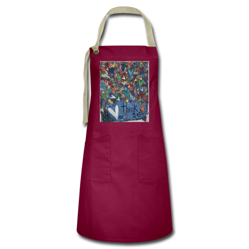 Artisan Apron - burgundy/khaki